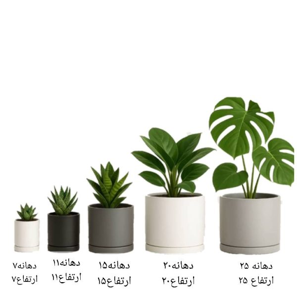 گلدان پلیمر طرح استوانه - Image 2